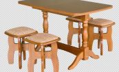 Обеденная группа стол прямоугольный (модернизированный) + 4 табурета Новинка Мебельная фабрика Боринское
