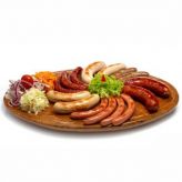 Сет фирменных колбасок гриль Set sausages grilled specialties 580/15/15/15/15/15/60гр.