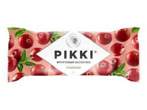 Мягкие фруктовые батончики Pikki  "Клюква", 25 гр.