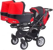 BabyActive Детская коляска для тройни 2 в 1 BabyActive Trippy 03 Red красный