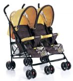 Geoby Детская коляска для двойни Geoby 05SD209-F (WFHH) коричневый с желтым