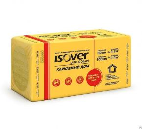 Минераловатный утеплитель Isover Каркасный Дом 1000х600х50 мм / 8шт. Isover