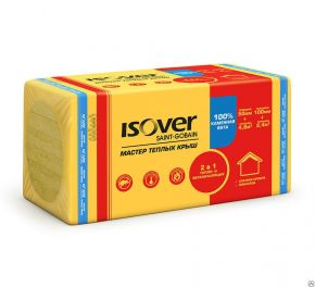 Минераловатный утеплитель Isover Мастер Теплых Крыш 1000х600х100 мм / 4 шт. Isover